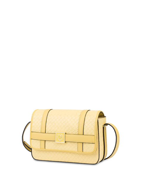 Overlay Woven Shoulder Bag Yellow/yellow