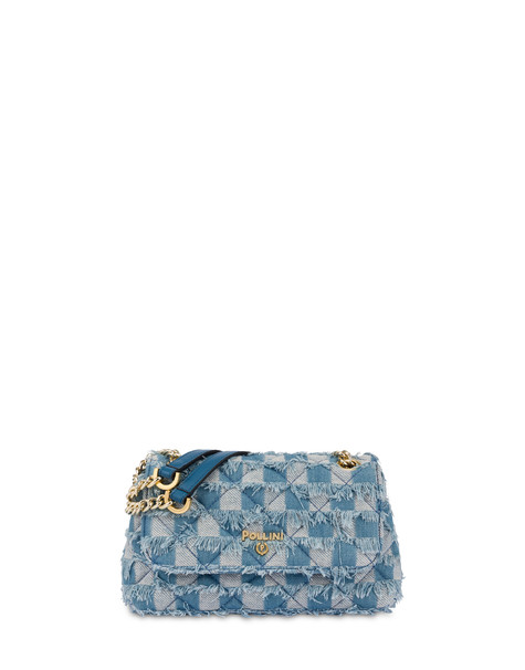 Piccola Borsa In Denim Check Waltzer Night Blu/blu