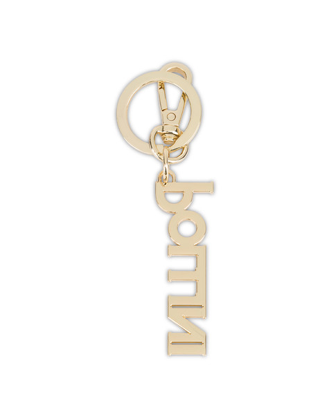 Keychain With Logo And Rhinestones Gold/ivory