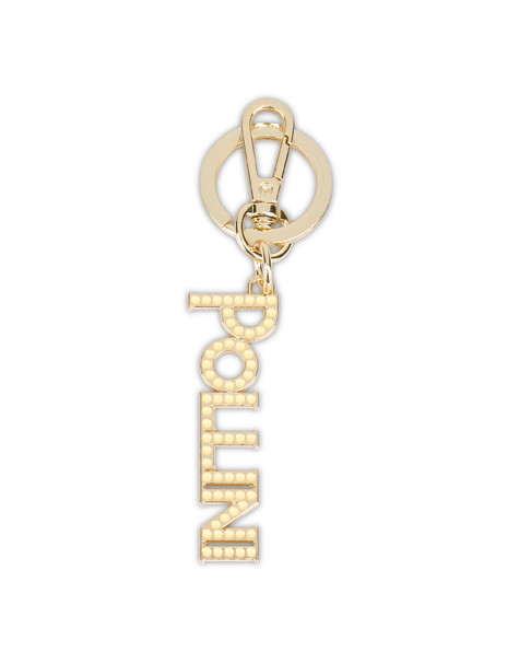 Keychain With Logo And Rhinestones Gold/yellow