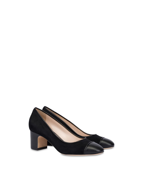 Outline Suede And Nappa Leather Pumps Black