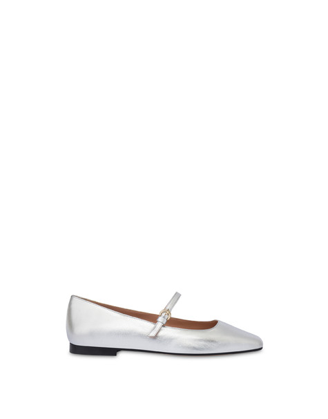 Ballerine In Nappa Laminata Nina Argento