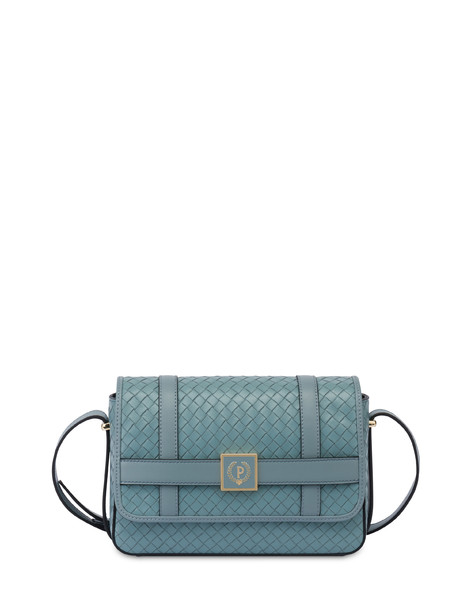 Overlay Woven Shoulder Bag Sky/sky