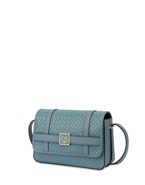 Overlay Woven Shoulder Bag Sky/sky