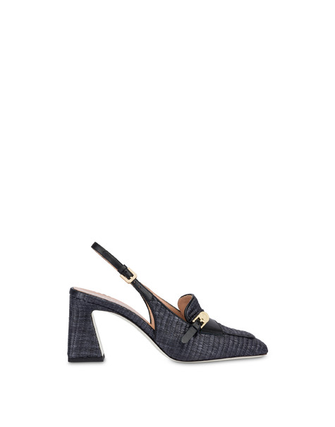 Slingback In Rafia Moorland Black/black