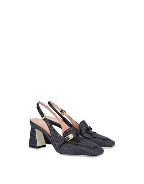 Moorland Raffia Slingback Black/black