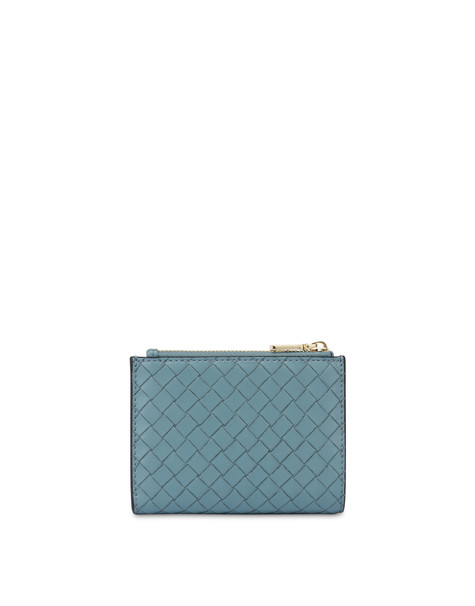 Card Holder With Woven Print Sky/sky