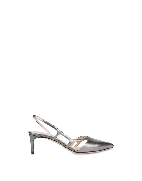 Oblique Metallic Nappa Leather Slingback 