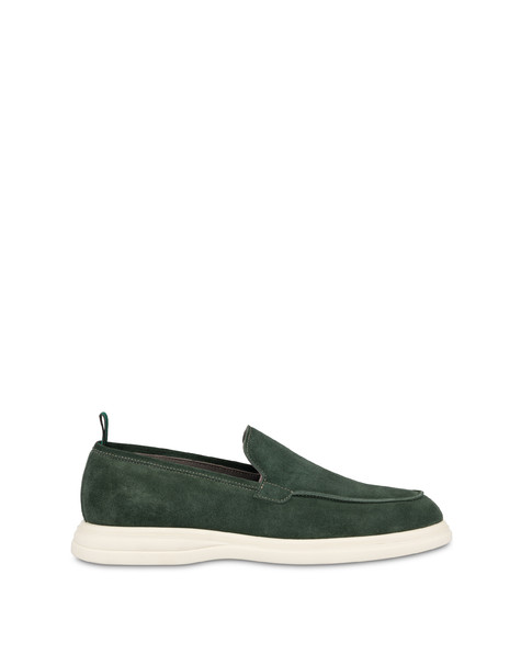 Anderson Split Leather Moccasins Green