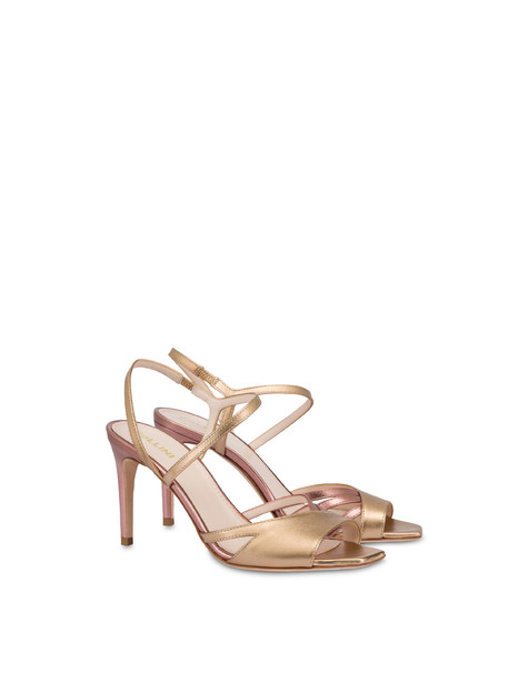 Oblique Metallic Nappa Leather Sandal 