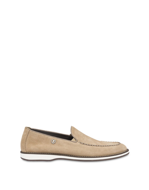 Green Field Split-leather Loafers Earth