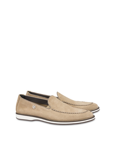 Green Field Split-leather Loafers Earth