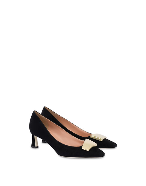 Bullion Suede Pump Black