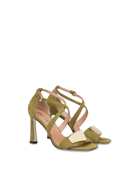 Bullion Suede Sandals Cactus