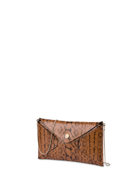 Mail Clutch Bag In Python-print Calfskin 