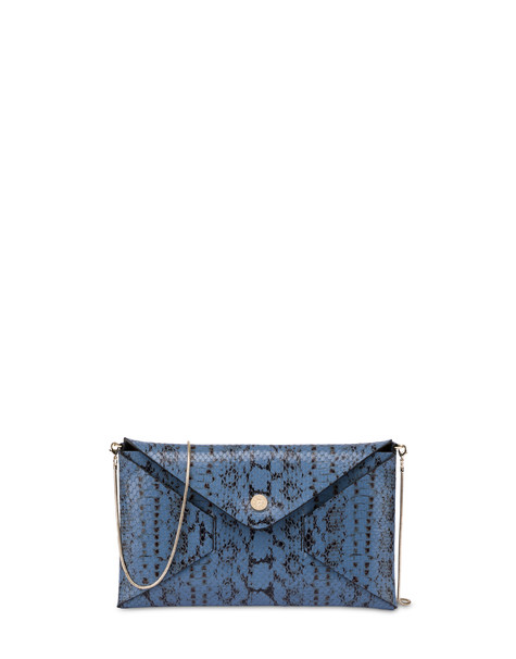 Mail Clutch Bag In Python-print Calfskin 