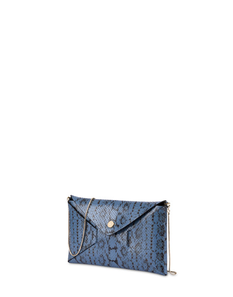 Mail Clutch Bag In Python-print Calfskin 