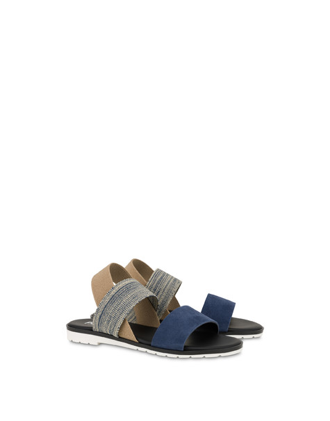 Soft Walk Flat Sandals Navy Blue