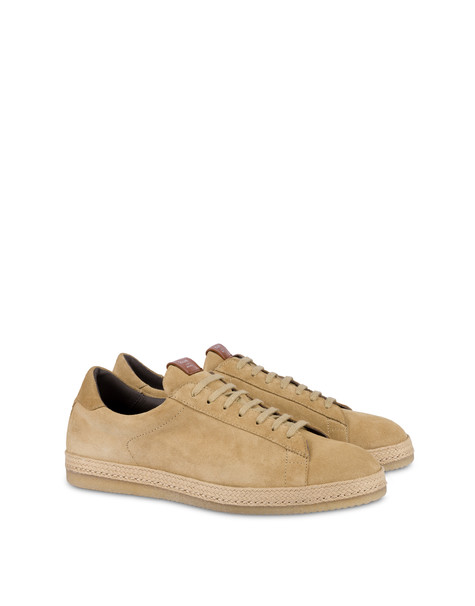 Santa Monica Split Leather Sneakers Sand