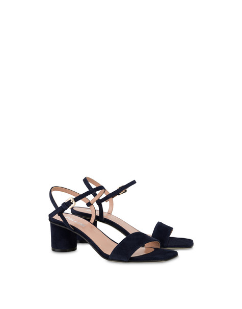 Sunset Suede Sandals With Strap Navy Blue