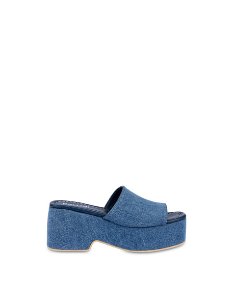 Sandalo Flatform In Denim Sunset Denim