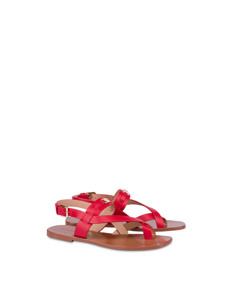 Winona Calfskin Sandals Flame
