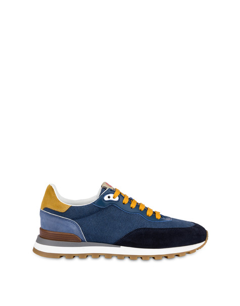 Sneakers In Canvas E Crosta Santa Fe Blu/notte/avio/avio/ocra