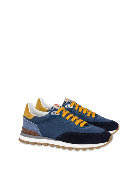 Santa Fe Canvas And Split Leather Sneakers Blue/night/avio Blue/avio Blue/ochre