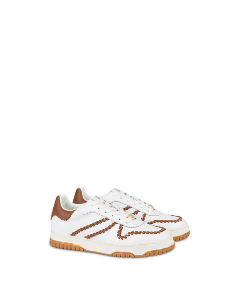 Sneakers In Vitello Artisan Sandy Cloud/rodeo