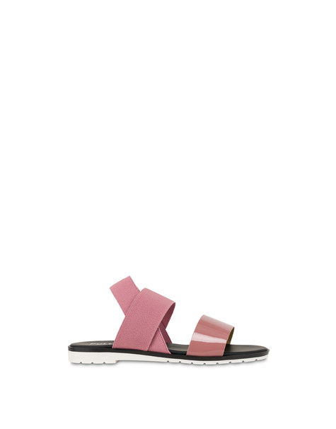 Soft Walk Flat Sandals With Elastics Pink