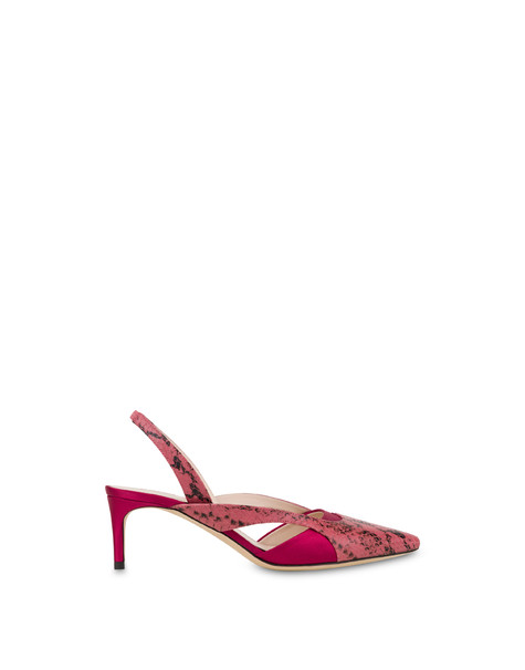 Slingback Aus Satin Und Kalbsleder Domino. Rose