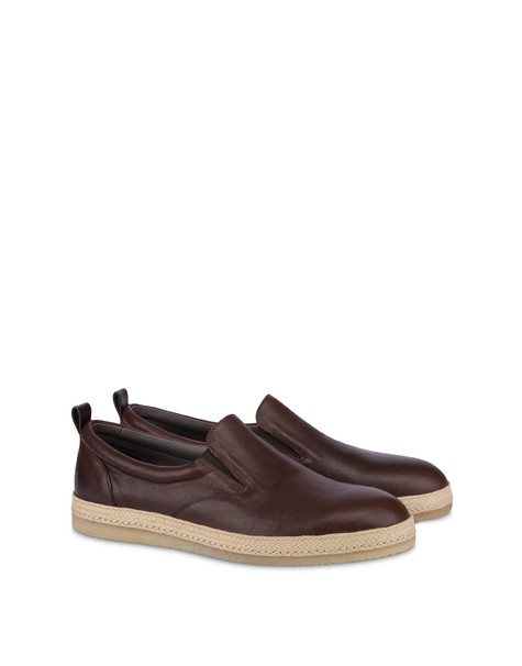 Santa Monica Goatskin Slip On Dark Brown