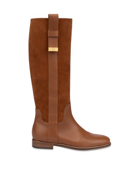 Stivale Cavaliere Austin In Crosta E Vitello Cuoio