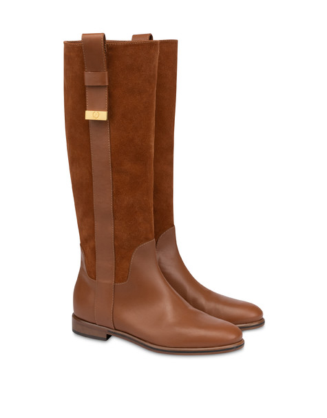 Stivale Cavaliere Austin In Crosta E Vitello Cuoio