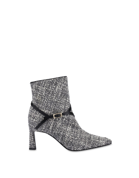 Stivaletto Double U In Tessuto Bianco-fog/nero