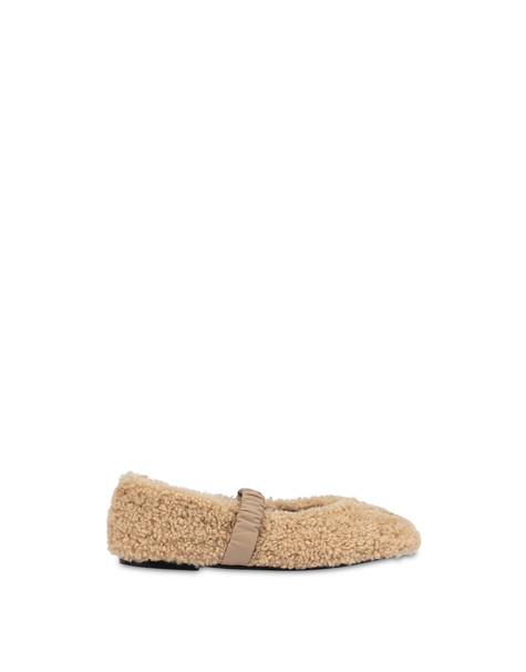 Ballerina Snug In Montone E Nappa Stone
