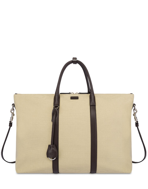 Double Handle Bag In Canvas The New Touch Sabbia/t.moro