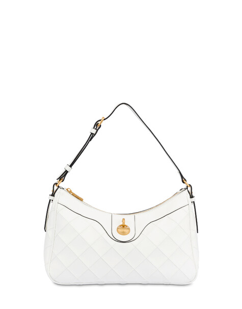 Small Shoulder Bag Drop Matelassè In Faux Leather Avorio/avorio