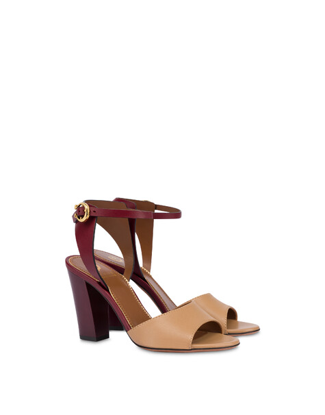 Sandalo Rider Bicolor Mocha Mousse/bordeaux