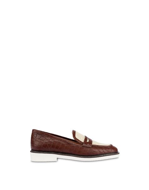 Loafer Shoes Mannish In Vitello Natural/legno