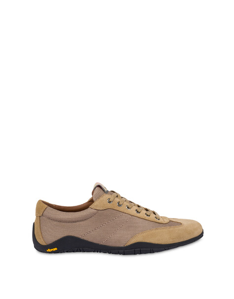 Driver Holiday Shoes In Tessuto E Crosta Beige/beige
