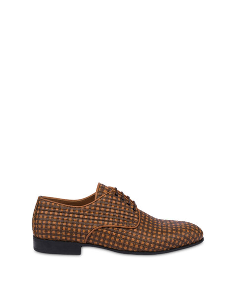 Derby Summer Light In Vitello Stampa Treccia Cuoio