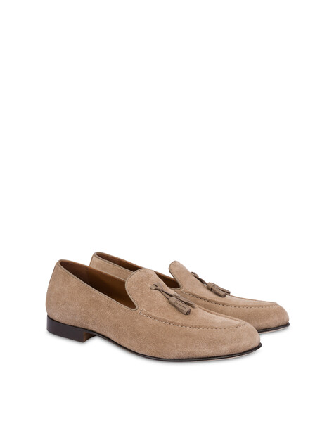 Mocassino Slip-on California In Crosta Sabbia