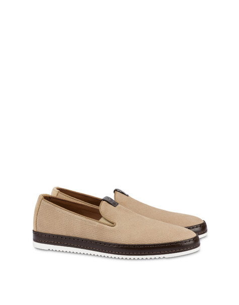 Slip-on Foxing In Crosta Sabbia