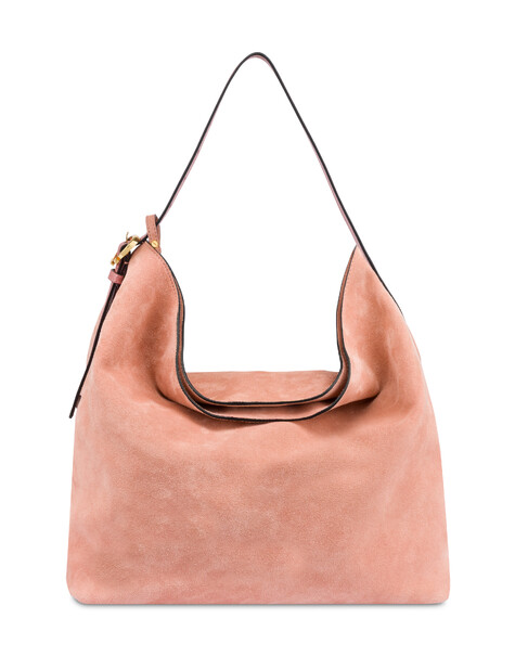 Hobo Bag Viktoria In Crosta Salmone/orchidea