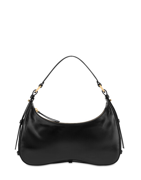 Hobo Bag Identity In Vitello Lucido Nero