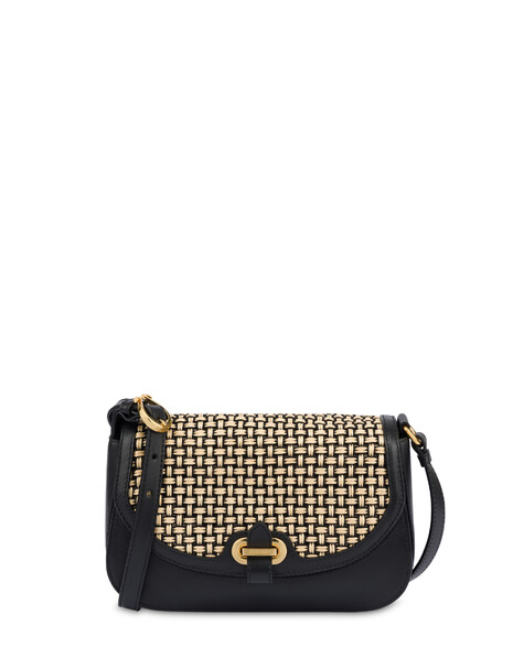 Crossbody Bag Fence Aus Kalbsleder Und Bast 