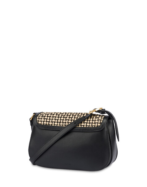 Crossbody Bag Fence Aus Kalbsleder Und Bast 