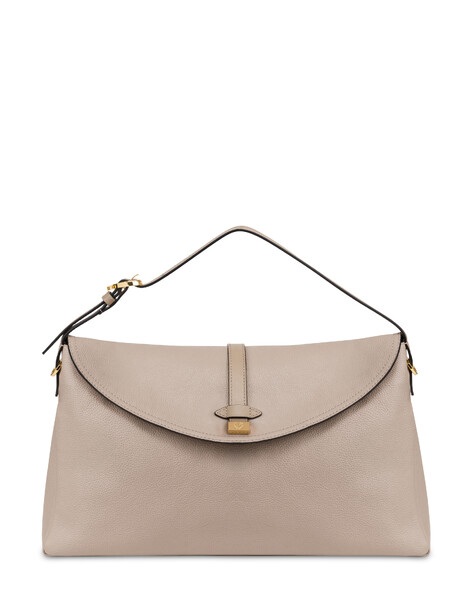 Shoulder Bag Mia In Vitello Taupe/taupe