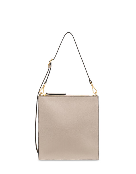 Shoulder Bag Solid In Vitello Taupe/taupe